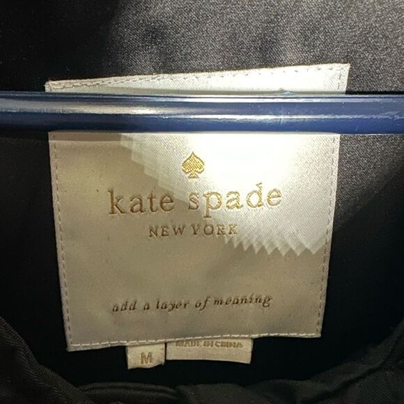 $698 Kate Spade New York Becky Puffer Bow Coat Jacket Black size M - Picture 4 of 4